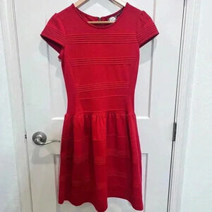 Girls From Savoy Red Dress Sz 0 Babydoll Cap Sleeve Party Sexy Fit Anthropologie